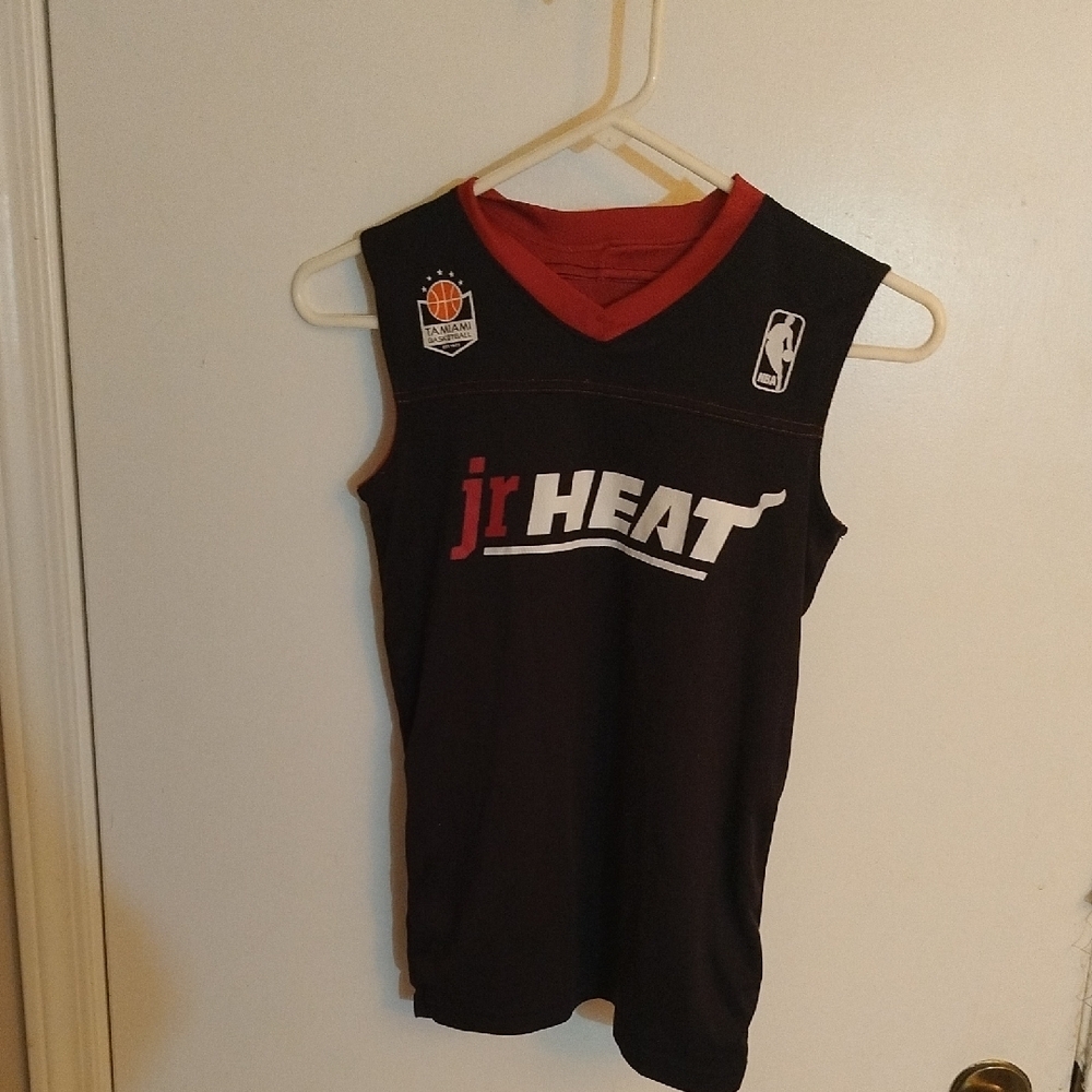 Black Jr HEAT Basketball Jersey